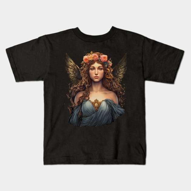 Greek Beauty Goddess Aphrodite Kids T-Shirt by Kawaii Cuties